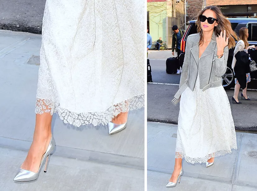 $875 NEW Manolo Blahnik BB 105 metallic Leather Silver Pumps