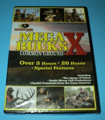 Mega Bucks X: Common Ground DVD by Mossy Oak 26 Hunts *BRAND NEW* Whitetail wood