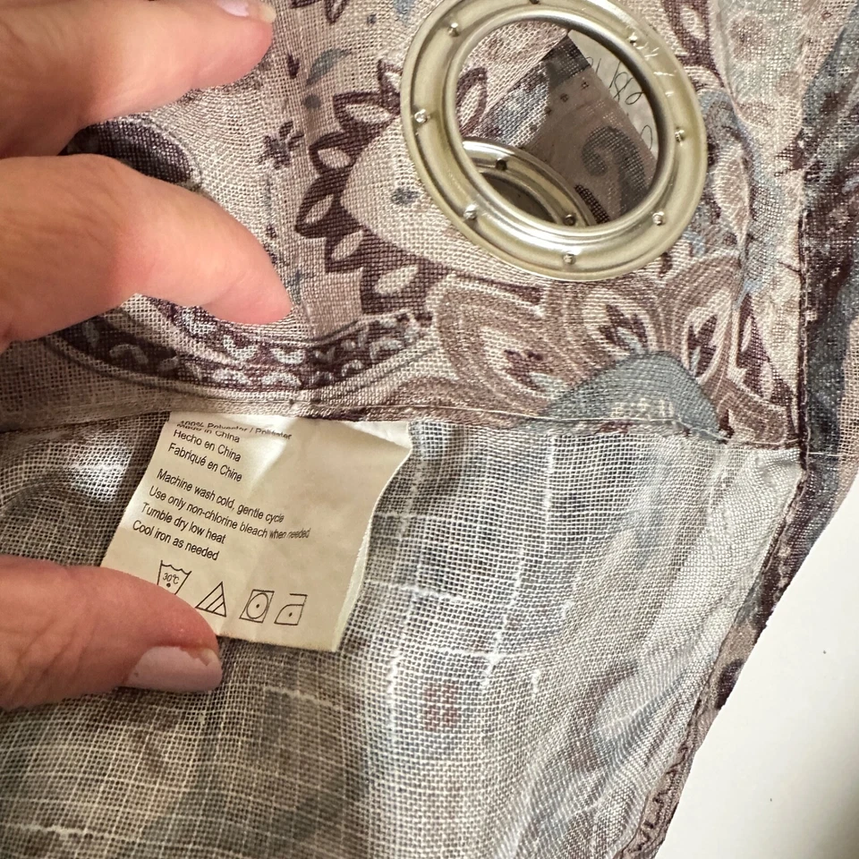 Juego de 4 paneles de cortina con ojal de fácil deslizamiento 48"x 80" es de 1 1/2 pulgadas Foto 2 de 4