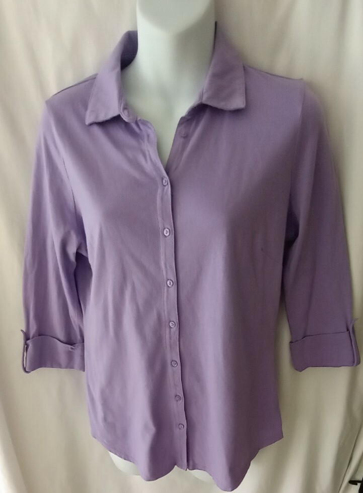Haut Tricoté Liz Claiborne Lizwear Manches 3/4 Jaune - Taille PL (Petite Large) - Occasion Très Bon état