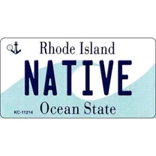 Native Rhode Island License Plate Tag Novelty Key Chain KC-11214