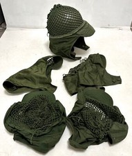 Job lot of 5 x Swedish army surplus canvas netting helmet covers