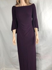 Women's NWOT Lauren Ralph Lauren Purple Regular Rayon Cocktails Dress Size 2