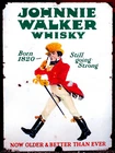 Johnnie Walker Whiskey, Retro metal Aluminium Sign vintage / man cave / Bar/ Pub