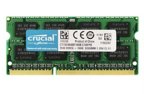 RAM Crucial DDR3L 8Go 1600Mhz 1.35v CT102464BF160B Laptop neuve