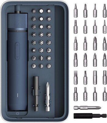 HOTO Electric Screwdriver Kit, 25-Piece Upgraded Bit Set, 3.6V Cordless LED Ligh