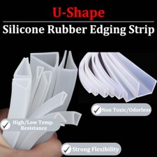 U-Shaped Silicone Rubber High Temperature Edging Trim Seal Strip Slot: 1mm -12mm