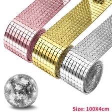 1Rotolo Vetro Specchio Quadrato Adesivo Mosaico Adesivo Invinibile Fai Da Te
