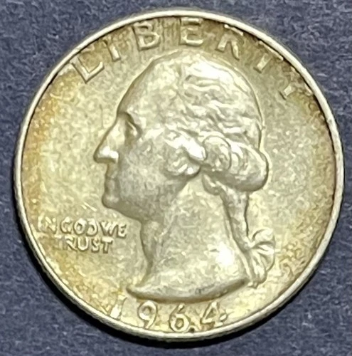 1964 Washington Quarter. Philadelphia Mint.  90% Silver. Maybe VF Or Better.
