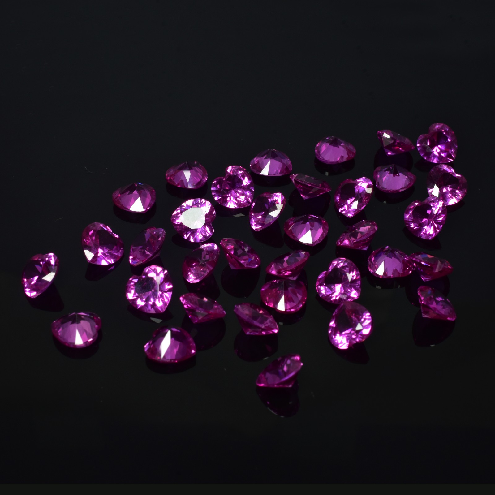 CERTIFIED Heart Cut Natural Red Ruby From Mozambique Precious Loose Gems 150 Pcs