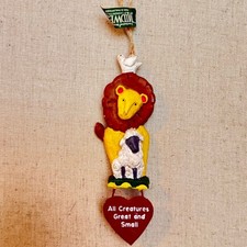 Noah's Ark Lion Lamb Dove All Creatures Great  Small Rustic Farmhouse Ornament