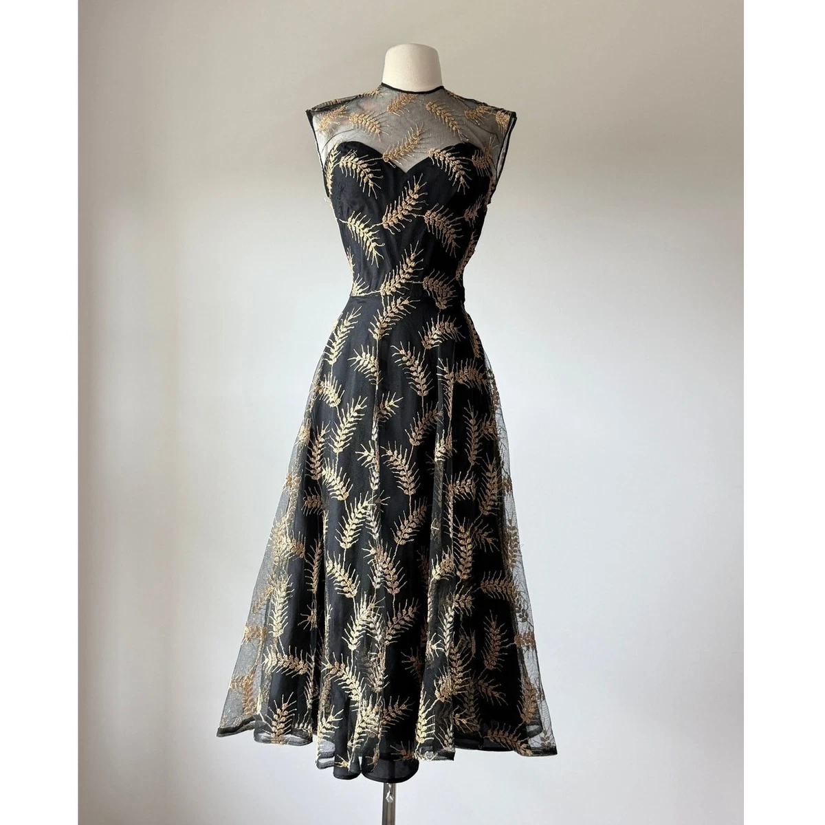 Black 1940s Vintage Dresses for Women for sale - eBay