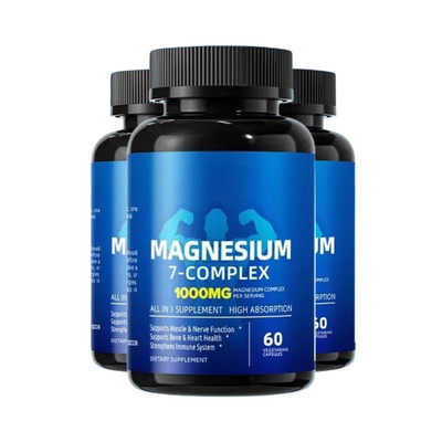 3-Pack Magnesium 7 Complex   Advanced Magnesium Blend for Daily Wellness-180 Cap