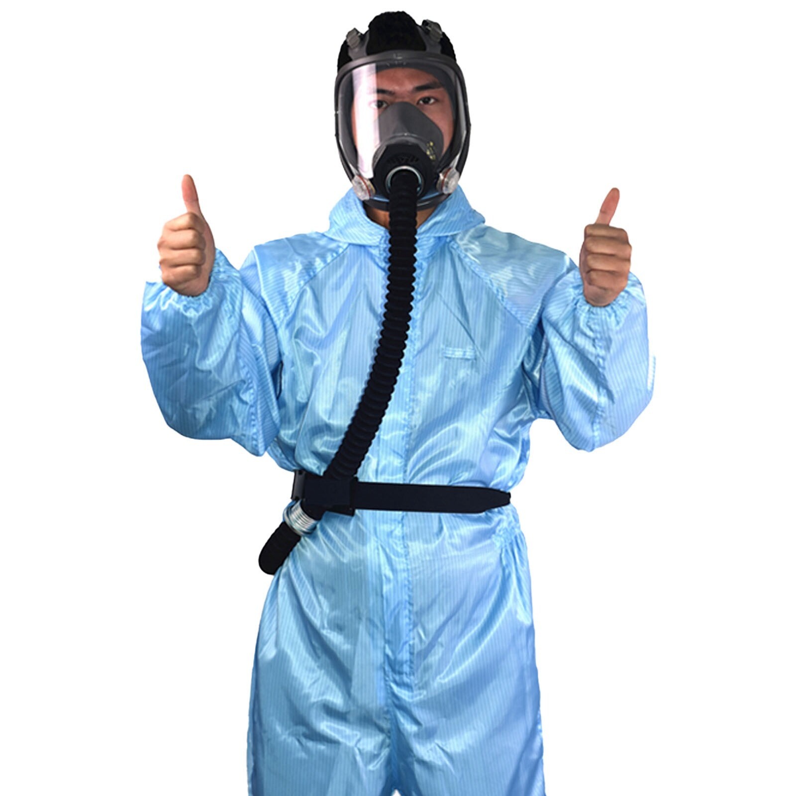 Portable Electric Full Face Gas Respirator Supplied Air Paint Spraying Chemical