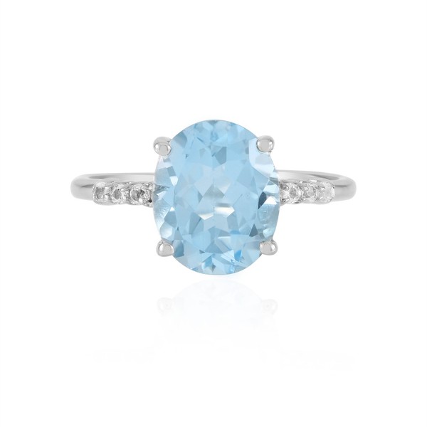 Cavill Ring 4,10Ct Himmelblauer Topas Sterlingsilber Damen Echtschmuck-image