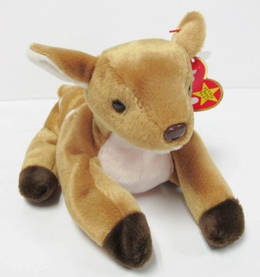 Ty Beanie Baby Whisper, Deer - FAWN, Brand New MINT PRISTINE CLEAN, w/Mint Tags