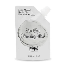 Primal Elements Face Mask Clay Mud Facial Treatment, 1.18 oz Sea Clay Cleansing