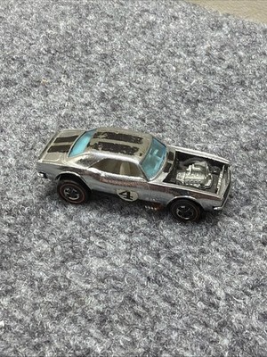 Hot Wheels Redlines Heavy Chevy 1969 Chrome /blue glass/white interior 