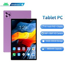10.1inch Cellular Tablet Pad Android 14 Octa-Core Wifi 5G 16GB 256GB