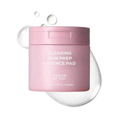 HOUSE OF HUR Clearing Skin Prep Essence Pads Exfoliating Toner  140ml 70 Pads
