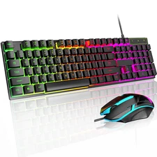 Wired Gaming Keyboard with RGB Backlight, Black