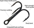 200 Fishing Treble Hooks Set - High Carbon Steel, Sharp Round Bend Design