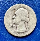 1934-D Washington Quarter. 90% Silver. Fine Condition. Key Date. Charity