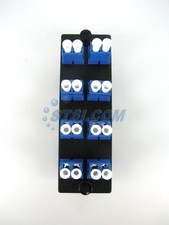 Panduit FAP8WBUDLCZ Fiber Panel w/8 LC Duplex Singlemode Adapters Blue STSI
