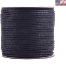 Black 50 Yards 2.0mm Nylon Rattail Satin Cord - Perfect for Braiding and Beading