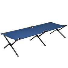 Folding Camping Cot  Bed Heavy-Duty for Adults Kids w/ Carrying Bag 300LBS Blue