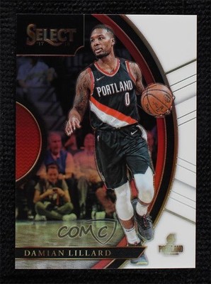 2017-18 Panini Select Concourse White Prizm 105/149 Damian Lillard #9 7zf