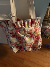 Betsey Johnson beautiful satin floral handbag Perfect for summer it holds alot