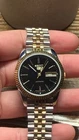 Vintage Seiko 5 Black Dial Presidential Day/Date Men's Watch  6309 Automatic
