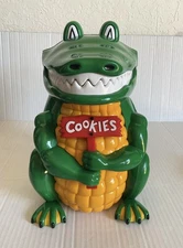 Vintage Alligator Cookie Jar Talking Fun-Damental Too 1999 Collectible TESTED