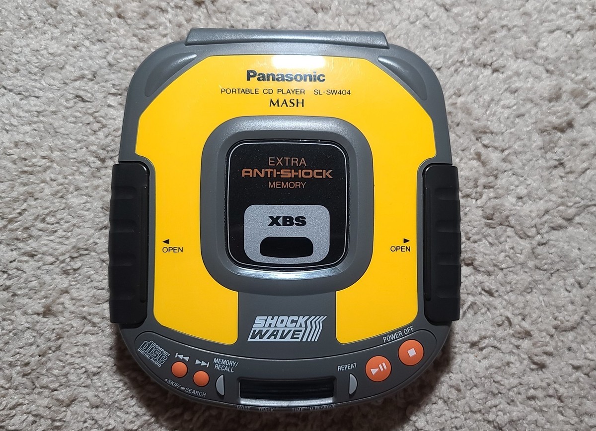 Panasonic SL-SW404 Portable CD Player Mash Shock Wave Cleaned And