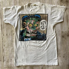 Ralph Records Buy Or Die! Vintage Single Stitch Large T-Shirt 1980 Gary Panter