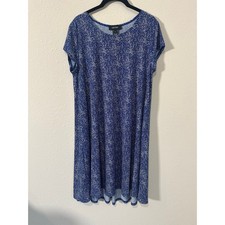 KAREN KANE Maggie Trapeze Dress Blue and white size Medium