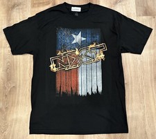 2015 WWE NXT Wrestling T-Shirt Size Large Texas Map Flag Fire New
