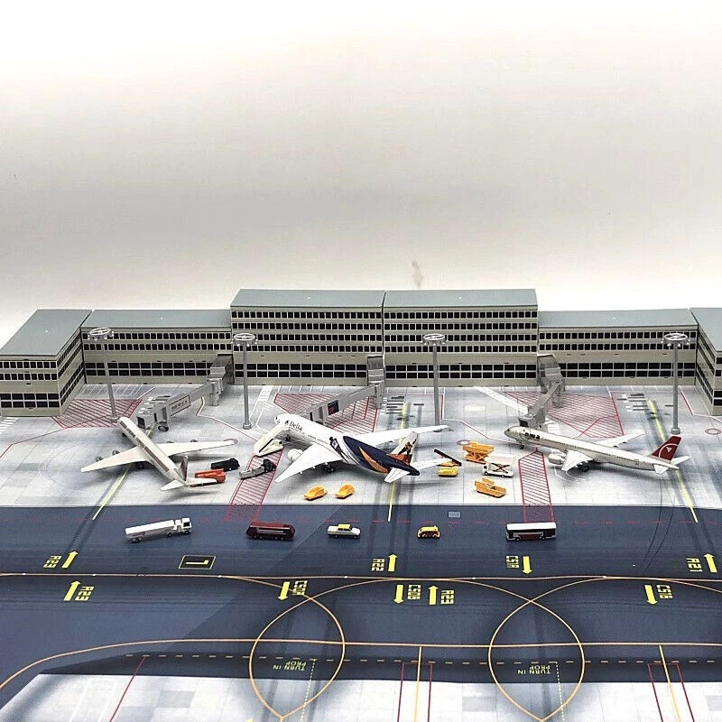 Escala Aeropuerto Terminal Edificio Puente Aéreo Hágalo Usted Mismo 1:400 Modelo Escena Juguete Regalo Foto 3 de 4