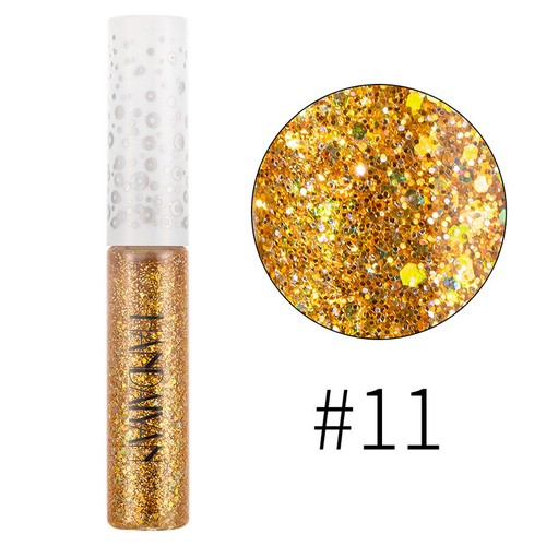 12 Farben Lidschatten Liquid Wasserfest Glitter Eyeliner Schimmer Make-Up #Y - Bild 23 von 24