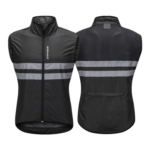 WOSAWE Cycling Vest Mens Reflective Gilet Breathable Waistcoat Running Hi-viz - Picture 10 of 11