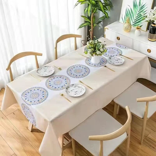 Wipe Clean PVC Table Cloth Vinyl Table Cover Water Proof Table Protector