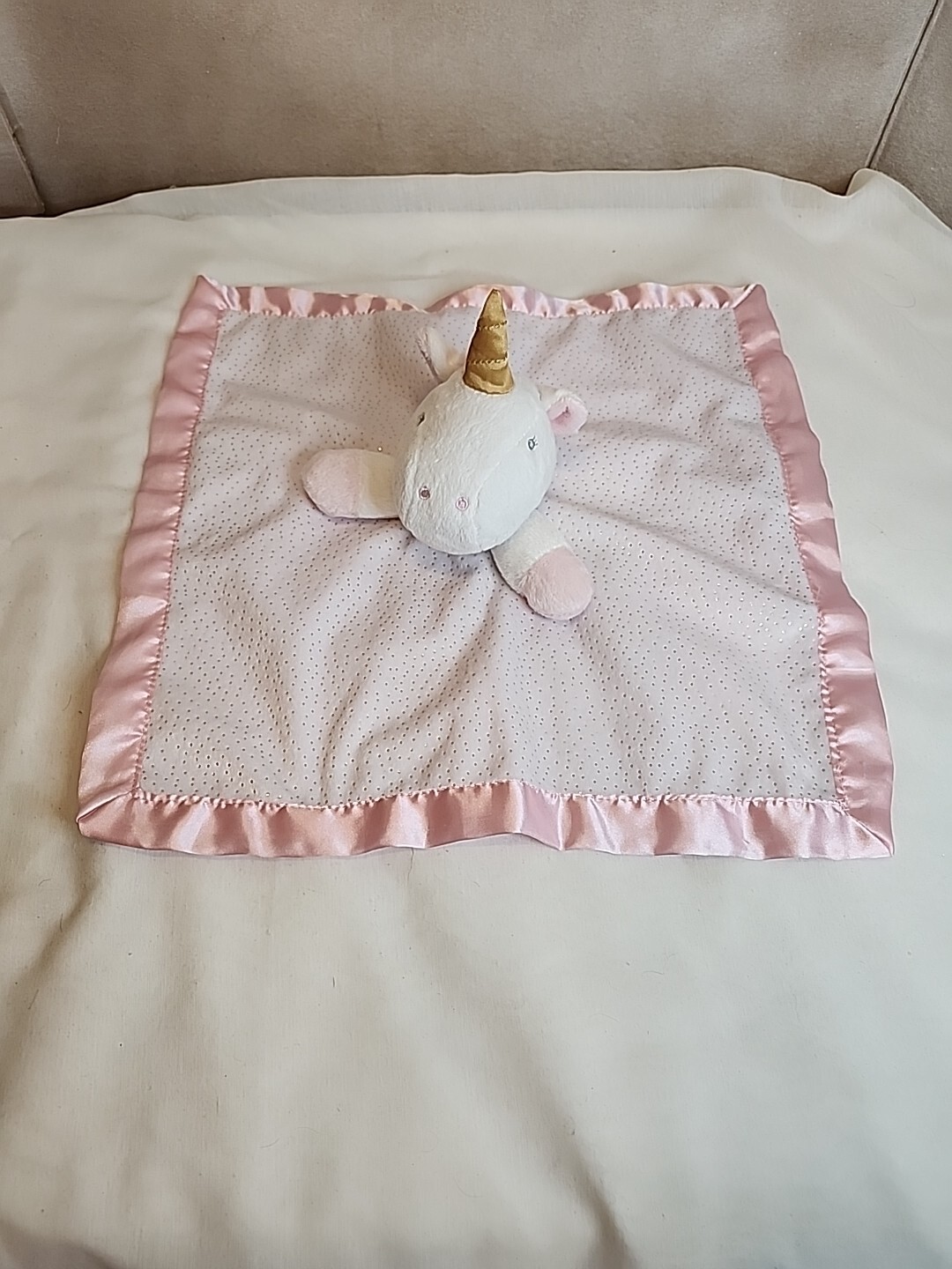 Cloud Island Baby Security Blanket/Unicorn Light Pink-image