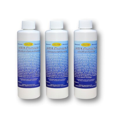 AQUA-Elemente Spar-Set 1 Spurenelemente Balling-Methode Riffaquarium 3 x 250 ml