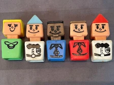 Vintage Playskool McDonalds/Holiday Inn 1974 Square People-Lot of 5-Replacement