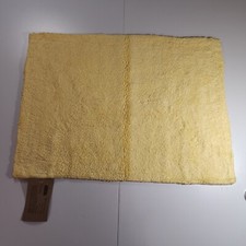 Bath Mat / Throw Rug 20" X 28" Yellow Cotton Double Sided Berber Plush New