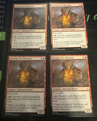 Burning-Fist Minotaur X4 Hour of Devastation Magic the Gathering MTG | eBay