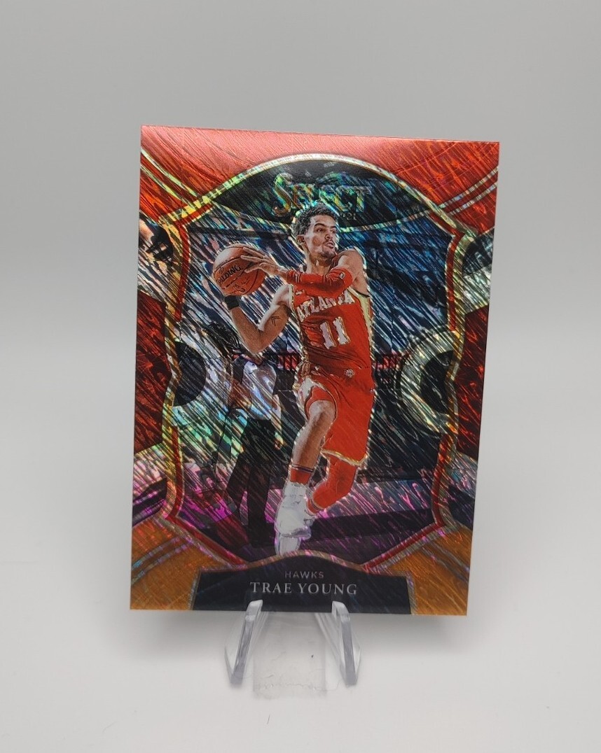 2020-21 Panini Select Trae Young #2 Concourse Red White