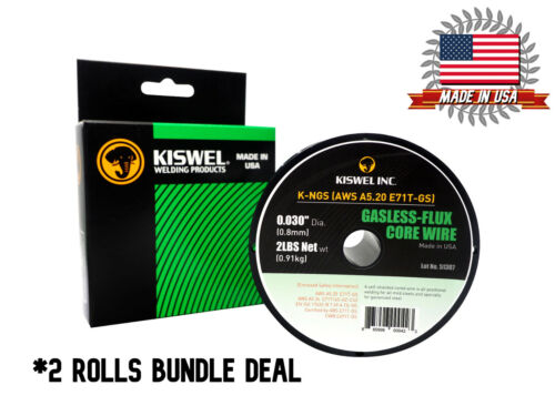 (Made in USA)  E71T-GS .030 in. Dia 2lb Gasless-Flux Core Wire Welding (2 Rolls) - Picture 1 of 10