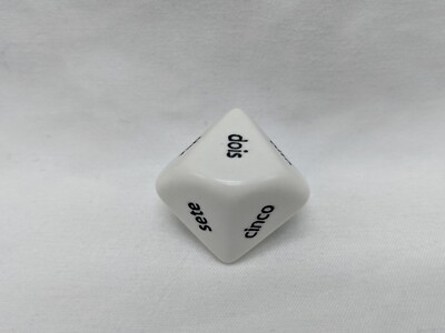 Koplow Games White D10 Spanish Word Numbers Dice